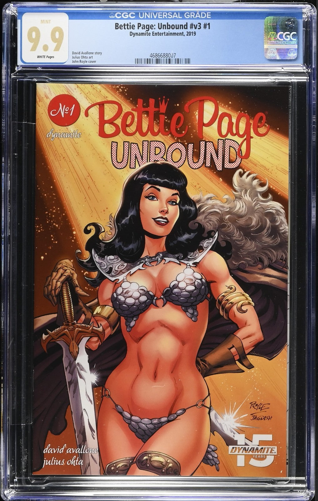 Bettie Page: Unbound #1 2019 CGC 9.9 John Royle Cover 1 of 1