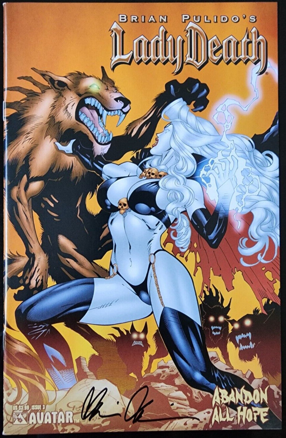 Avatar Comics Lady Death #3 Abandon All Hope Signed By Brian Pulido Copy 2