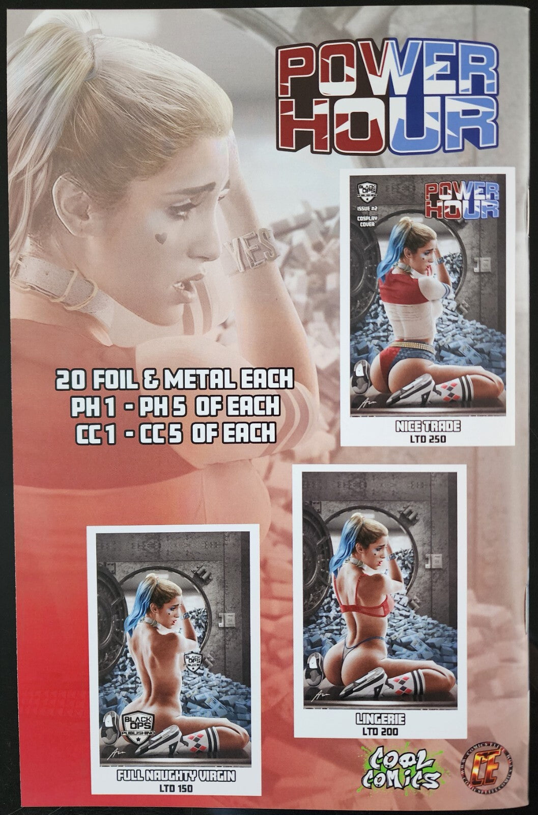 Power Hour #2 Harley Quinn Cosplay Aggi Erguna Variant Cover Ltd 250
