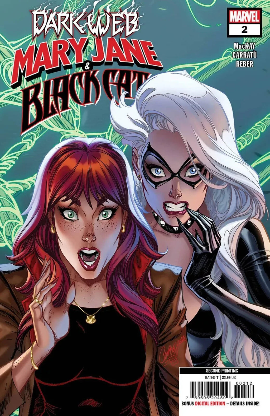 Mary Jane & Black Cat #2 2nd Print J. Scott Campbell 2023