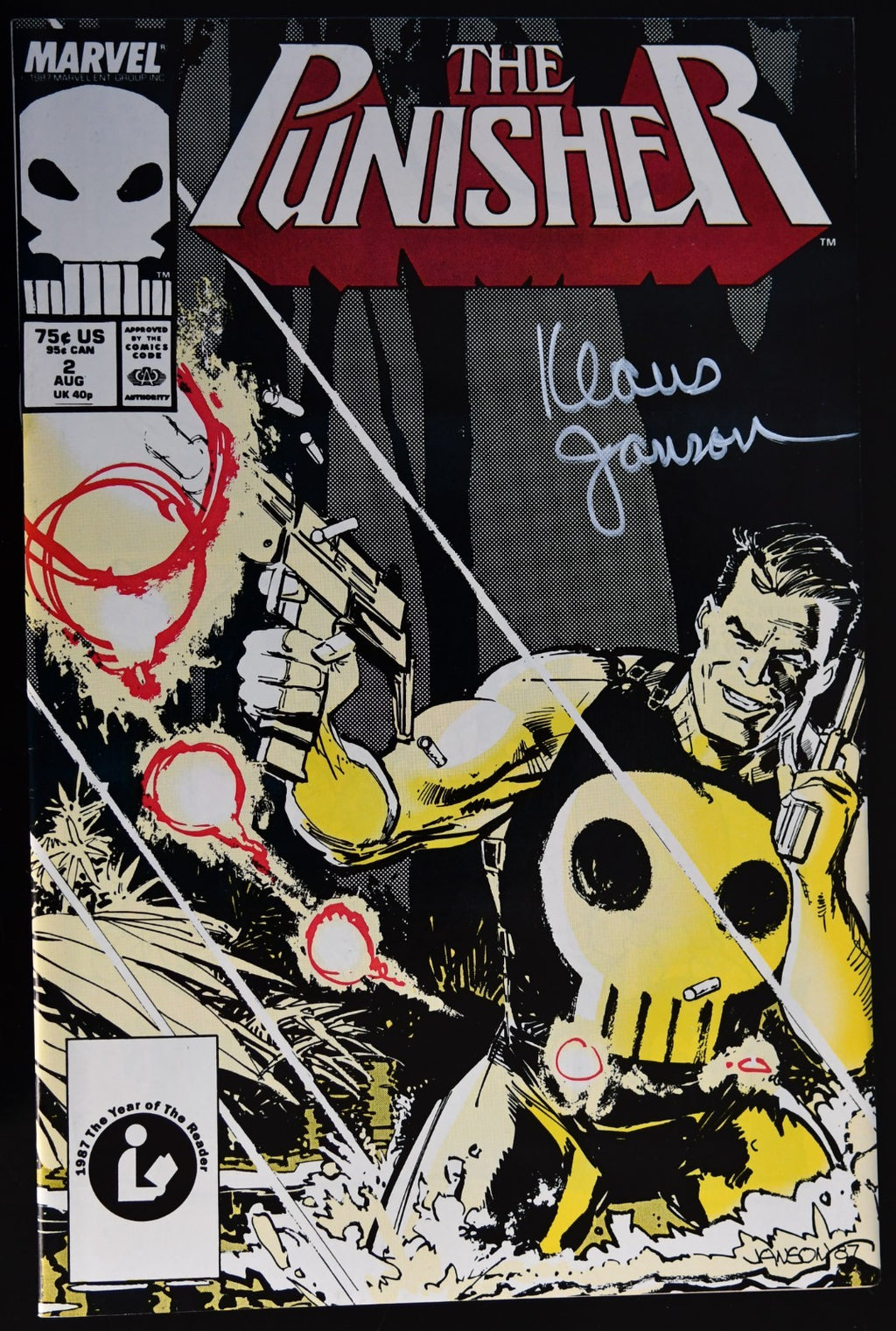 The Punisher #2 (Marvel Comics August 1987) Signed by Klaus Johnson