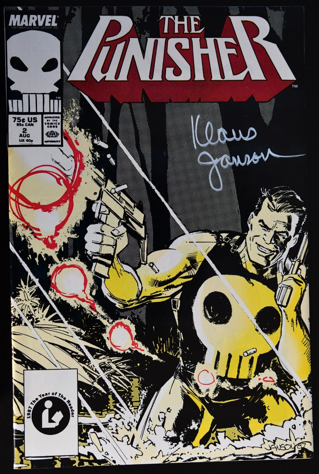 The Punisher #2 (Marvel Comics August 1987) Signed by Klaus Johnson