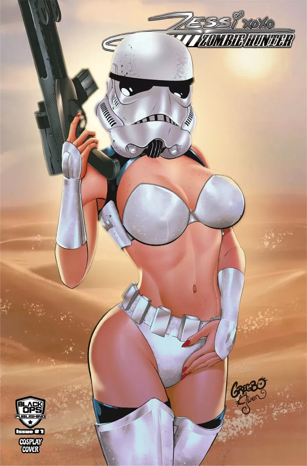 Jessi Zombie Hunter #1 Gregbo Stormtrooper White Costume Cover (A) LTD 150