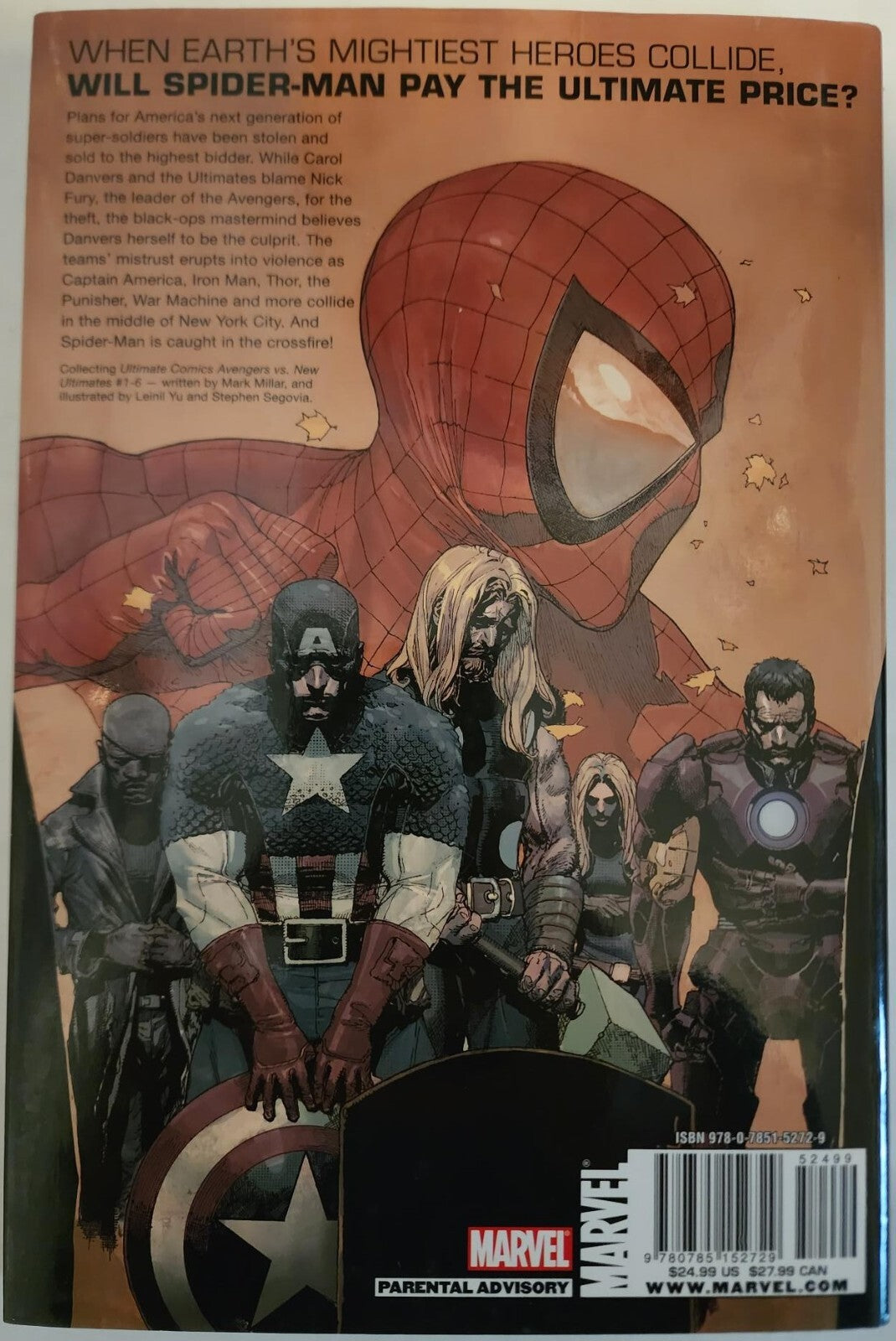 Marvel Ultimate Avengers vs. New Ultimates: Death of Spider-Man Hardcover