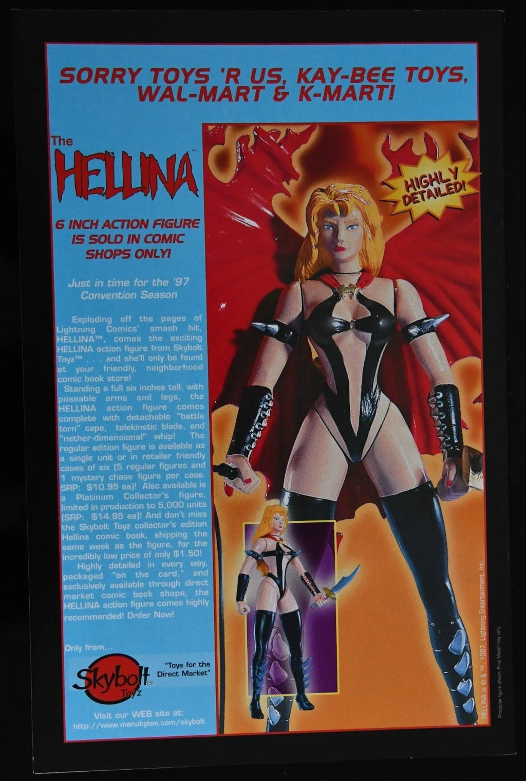 Hellina 1997 Pin-Up Special Lightning Comics Choose Your Issue