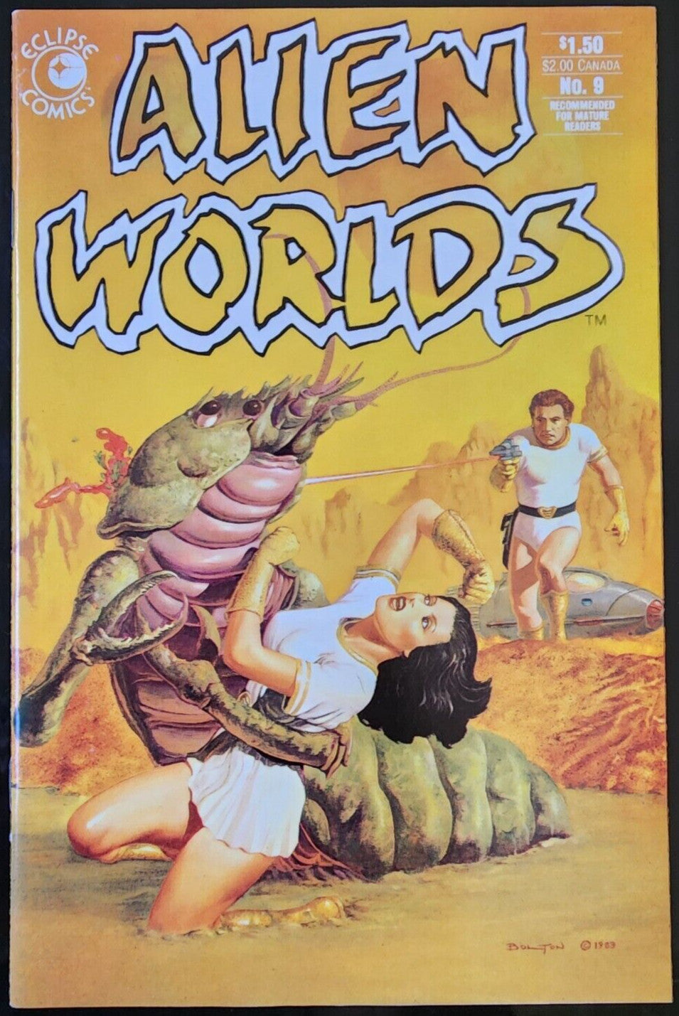 Alien Worlds #8 #9 Eclipse Comics John Pound John Bolton 1984 1985