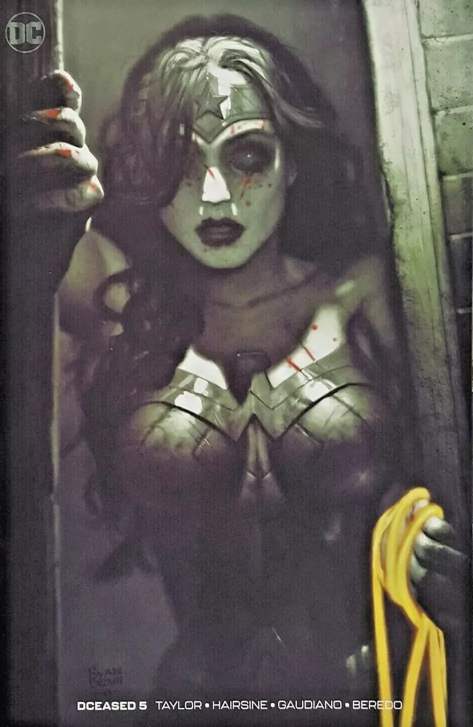 DCeased #5 Ryan Brown Wonder Woman B & W Zombie Variant Cover Comics Elite 2019