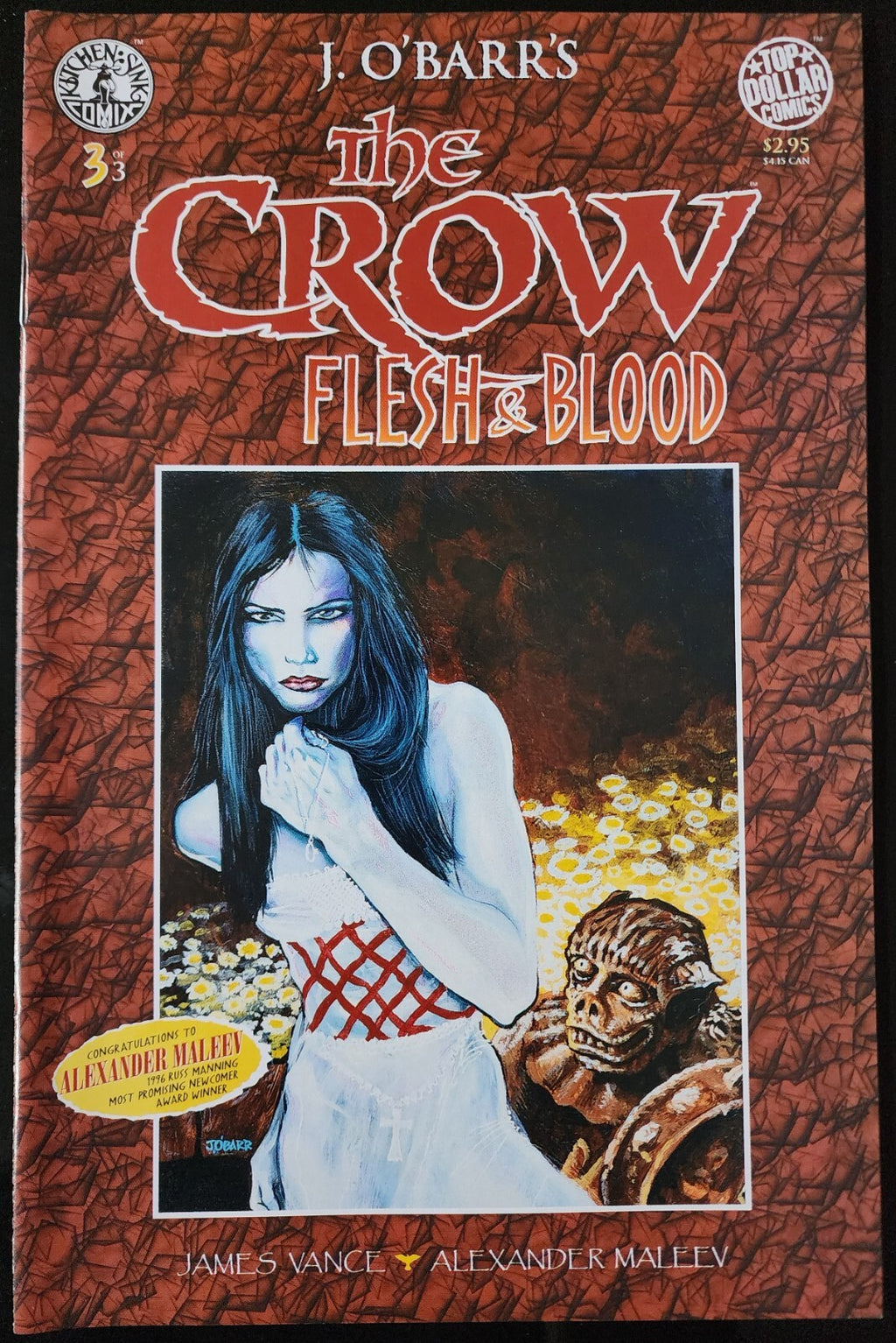 The Crow Flesh & Blood 1-3 Complete Kitchen Sink Comix J. O'Barr's Copy 4