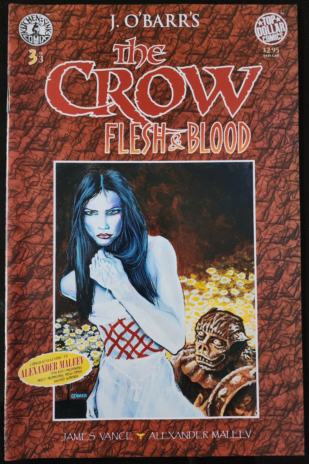 The Crow Flesh & Blood 1-3 Complete Kitchen Sink Comix J. O'Barr's Copy 4