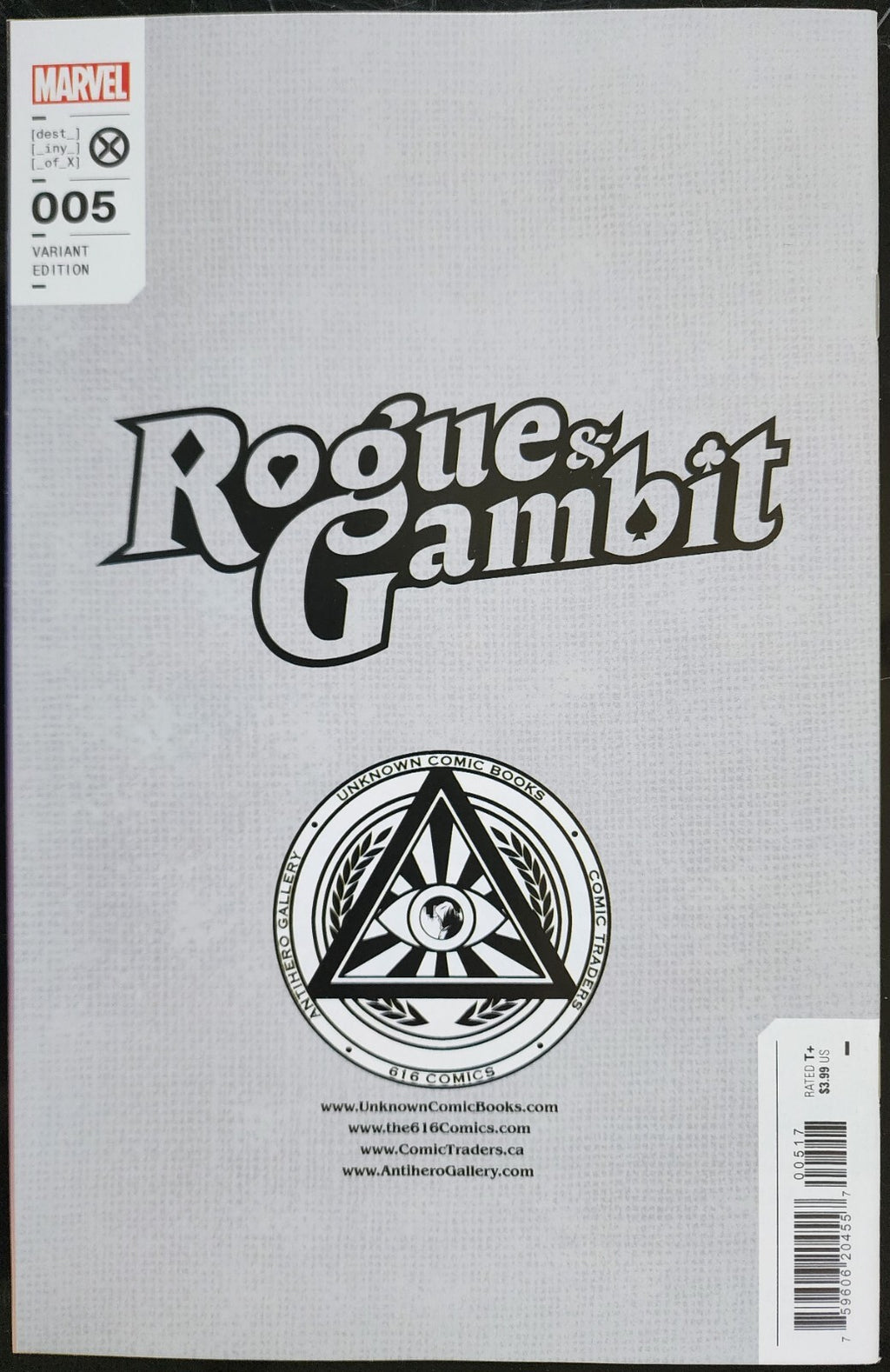 ROGUE & GAMBIT 5 R1C0 VIRGIN VARIANT EXCLUSIVE MARVEL COMICS X-MEN 2023