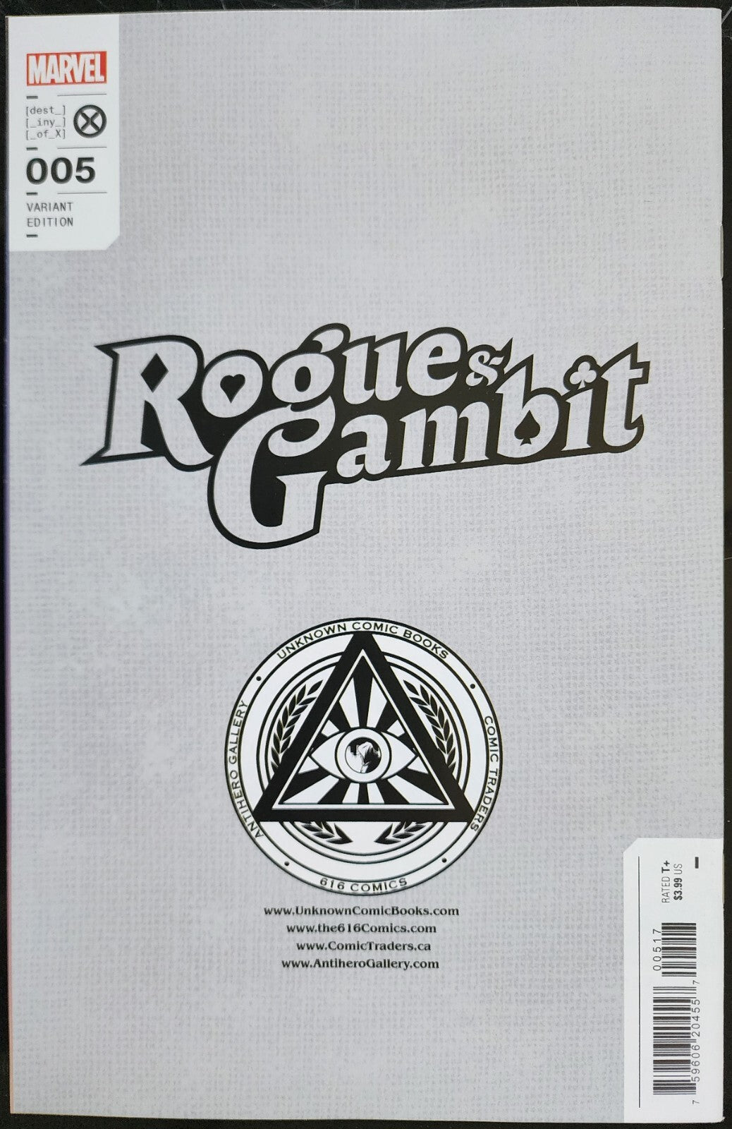 ROGUE & GAMBIT 5 R1C0 VIRGIN VARIANT EXCLUSIVE MARVEL COMICS X-MEN 2023
