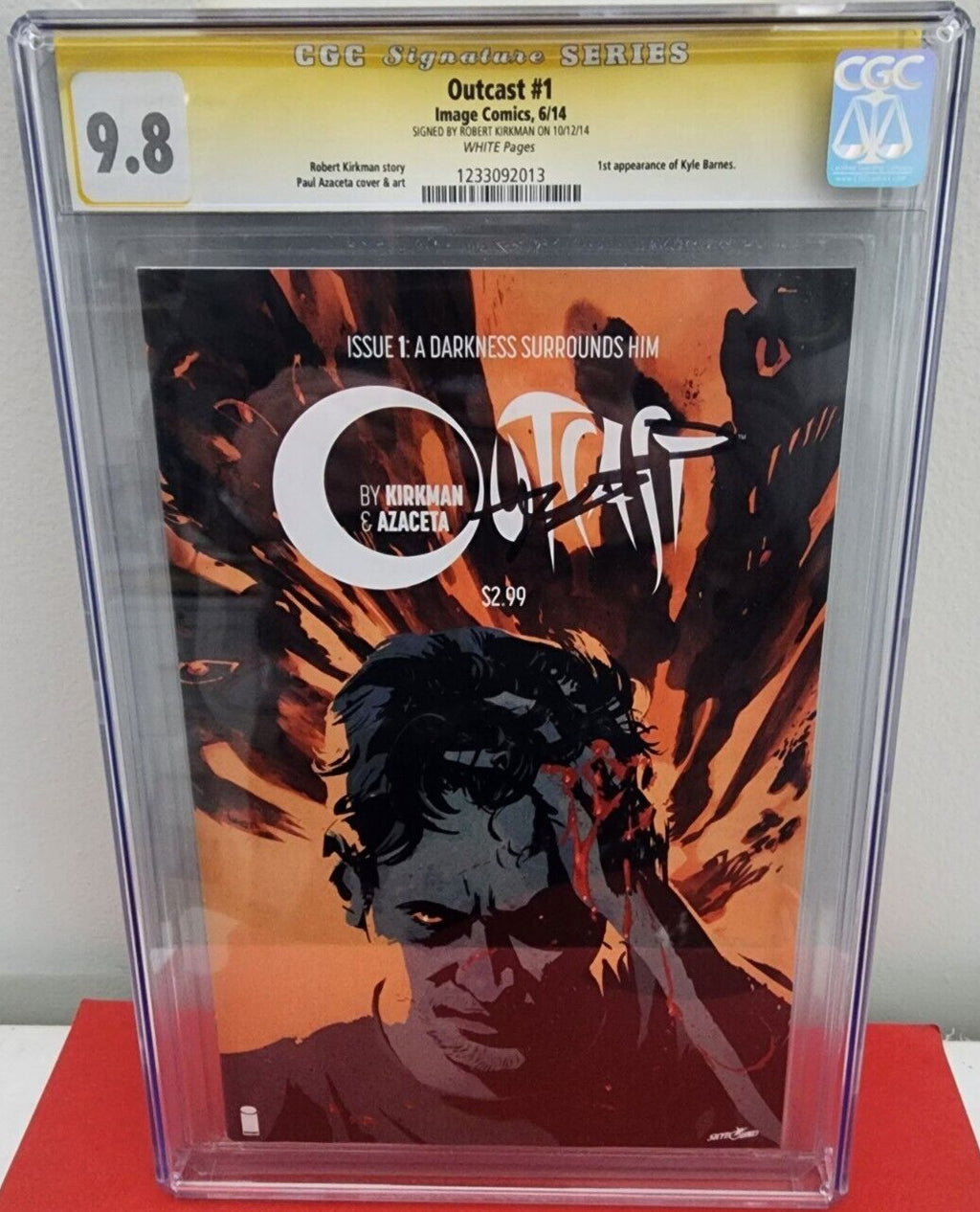 Outcast #1 CGC 9.8 SS Robert Kirkman 1st Appearance Kyle Barnes Image Comics