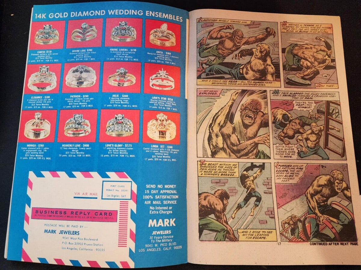 Werewolf by Night #21 1972 Mark Jeweler Marvel Value Stamp Intact MVS Rare