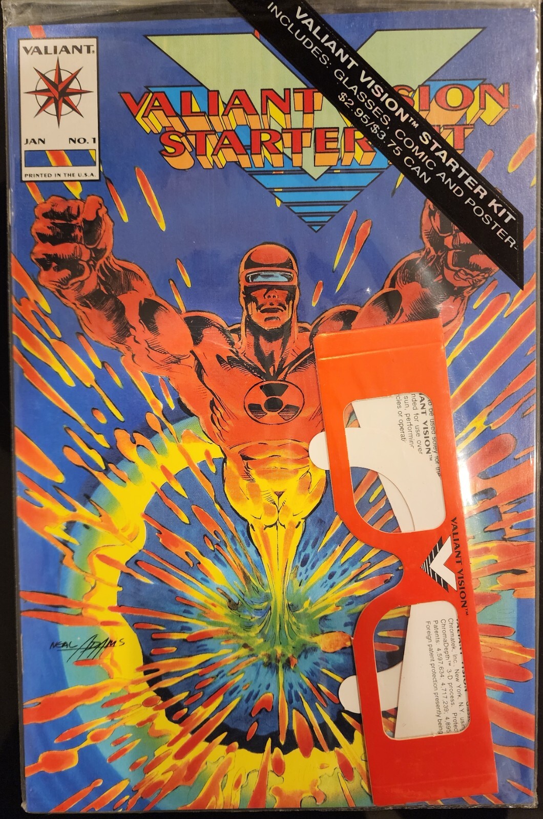 Valiant Vision Starter Kit #1 Valiant Comics 1993 Still Sealed Glasses Poster
