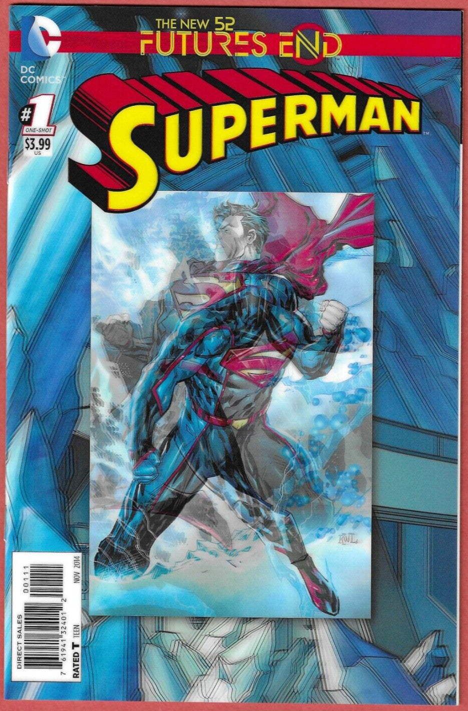 SUPERMAN: FUTURES END #1 KEN LASHLEY 3-D MOTION COVER 2014 DC