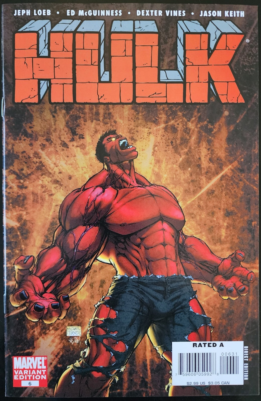 Hulk #6 (Marvel) Michael Turner Variant Cover 1:10