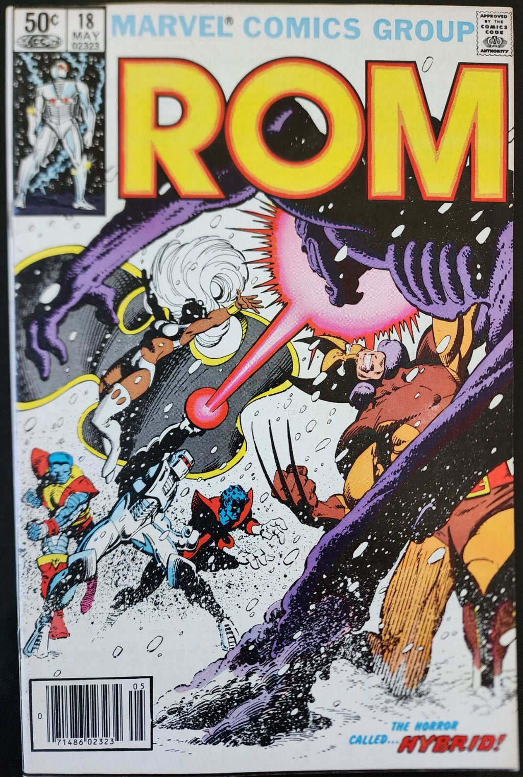 ROM #18 Frank Miller X-Men Crossover Newsstand Vintage 1981 Marvel Comic Book