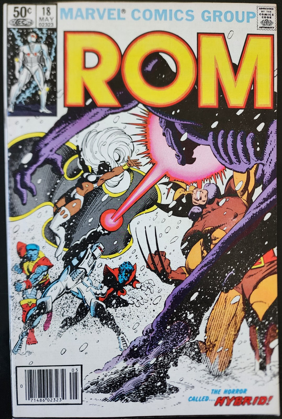 ROM #18 Frank Miller X-Men Crossover Newsstand Vintage 1981 Marvel Comic Book