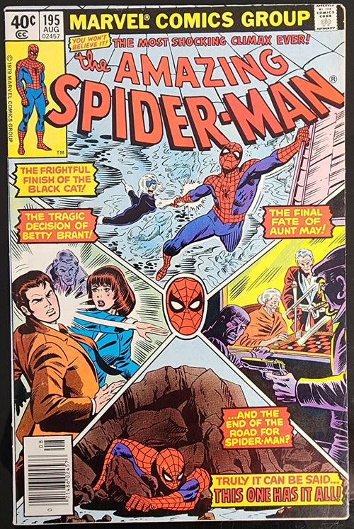 Amazing Spider-Man #188, #195 Origin 2nd app Black Cat 1st Jigsaw cover & more