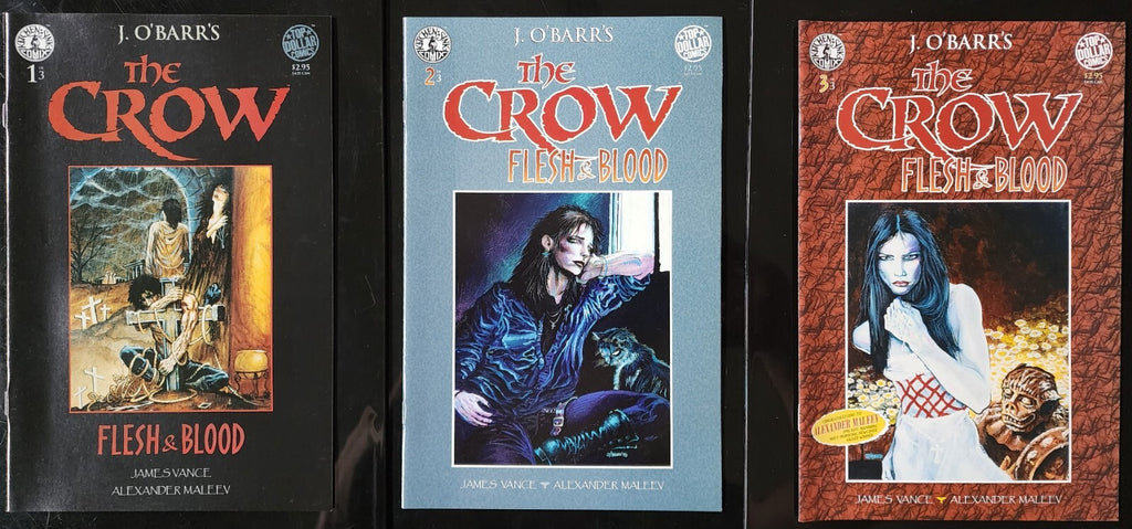 The Crow Flesh & Blood 1-3 Complete Kitchen Sink Comix J. O'Barr's Copy 2
