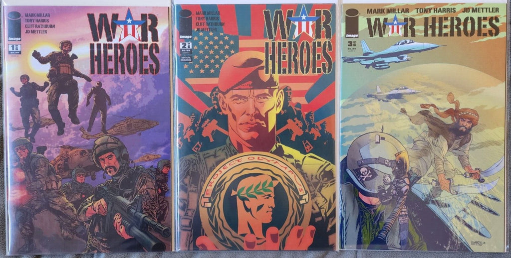 War Heroes 1 2 3 1st Prints Complete Image Comics Mark Millar Tony Harris 2008