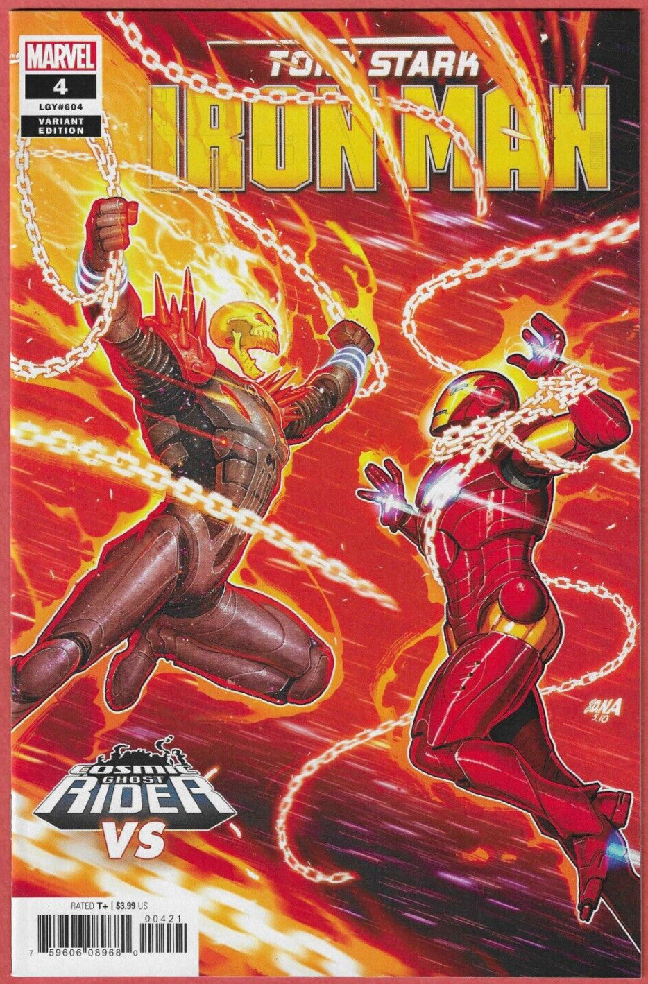 TONY STARK IRON MAN #4 David Nakayama Cosmic Ghost Rider VS VARIANT Cover