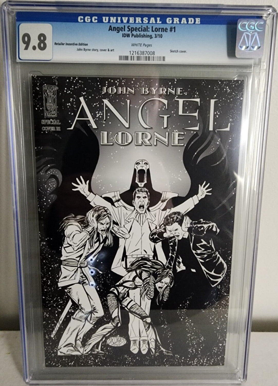 Angel Special: Lorne #1 RI CGC 9.8 Sketch RIP Buffy Verse John Byrne