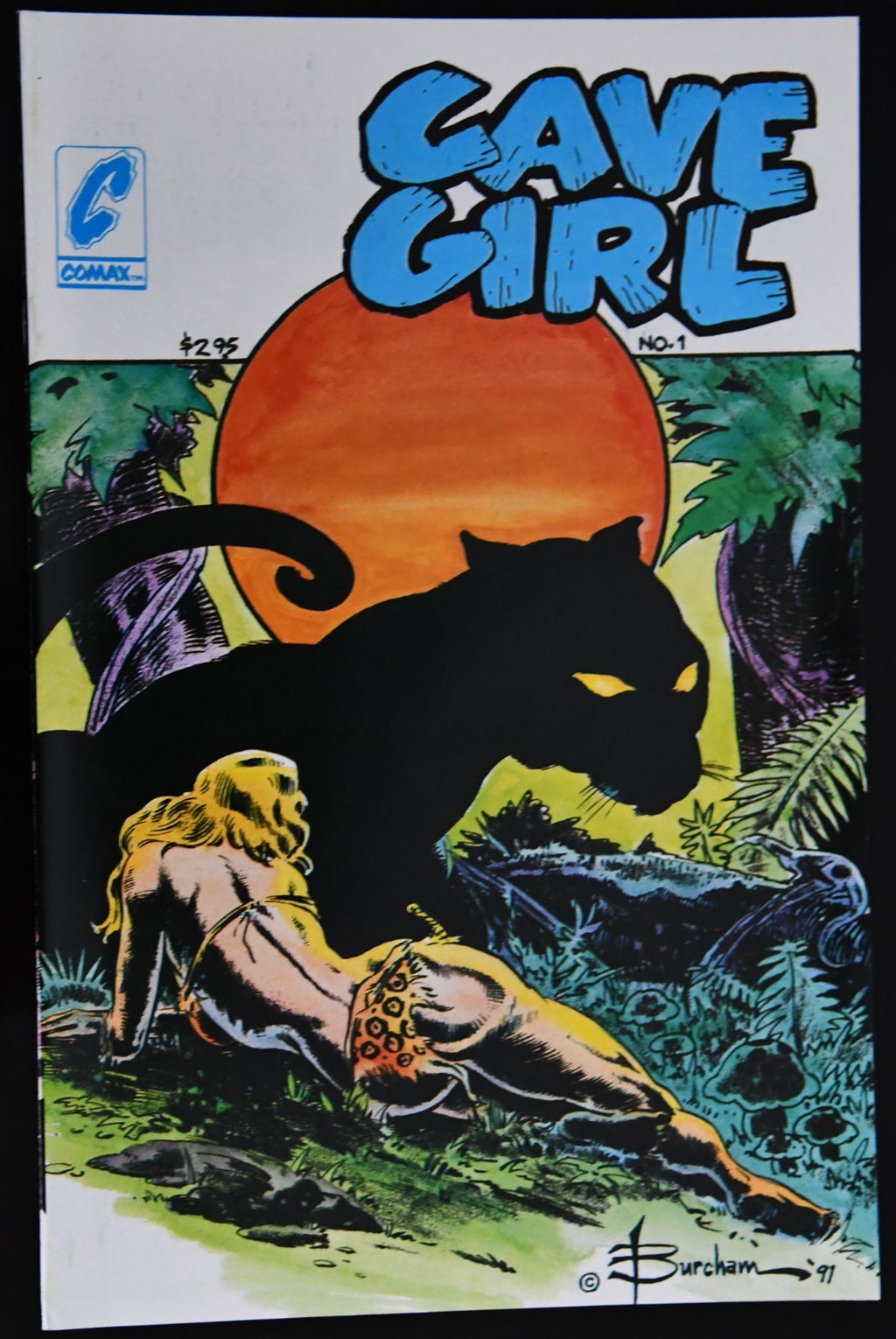 Cave Girl #1  (Comax 1991) Butch Burcham Nice Comic Book