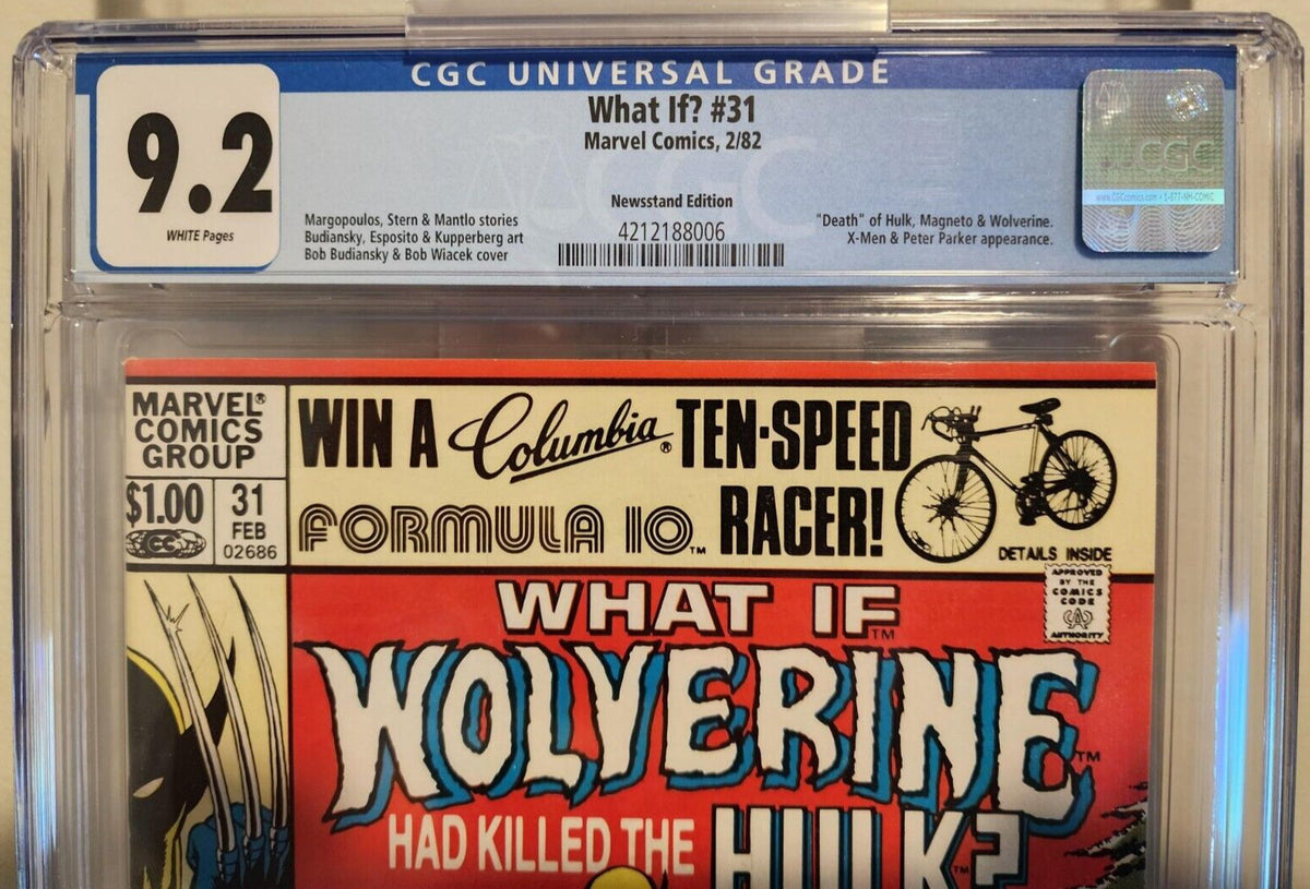 What if? #31 CGC 9.2 Newsstand Death of Hulk Wolverine 1982