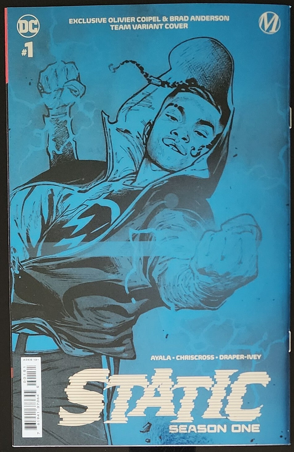STATIC: SEASON ONE #1 (OLIVIER COIPEL TEAM FOIL VARIANT) COMIC BOOK ~ DC Comics