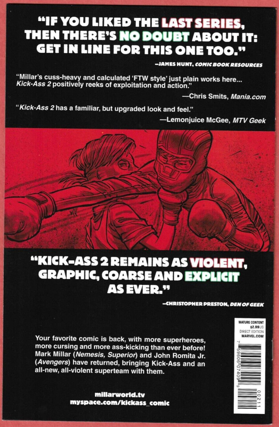 Kick-Ass 2 Issue #2 2010 Mark Milar John Romita Jr