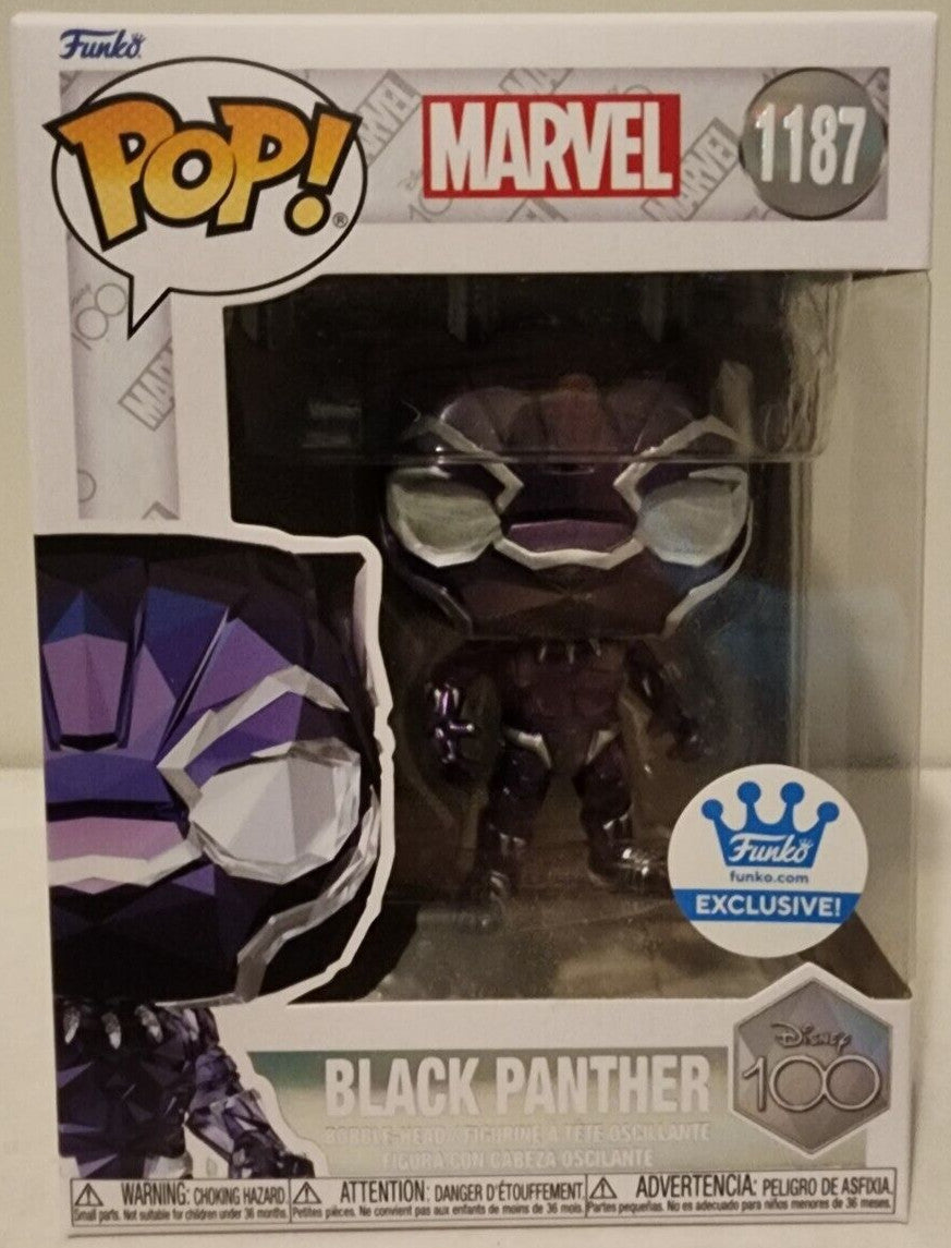 Funko Pop Disney 100TH Black Panther Facet Funko Shop Exclusive #1187