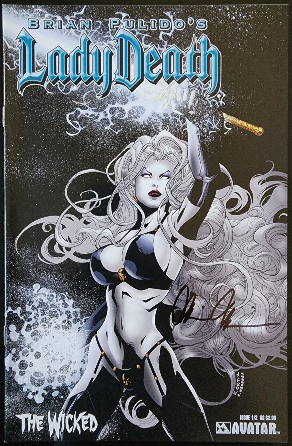 Lady Death The Wicked 1/2 Avatar Press 2005 Signed by Brain Pulido Copy 1
