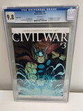 Civil War #3 CGC 9.8 Ed McGuinness 1st Clone Thor Ragnarok - Cracked Case