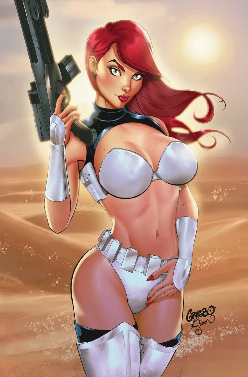 Jessi Zombie Hunter #1 Gregbo Stormtrooper White Costume Cover (B) LTD 150