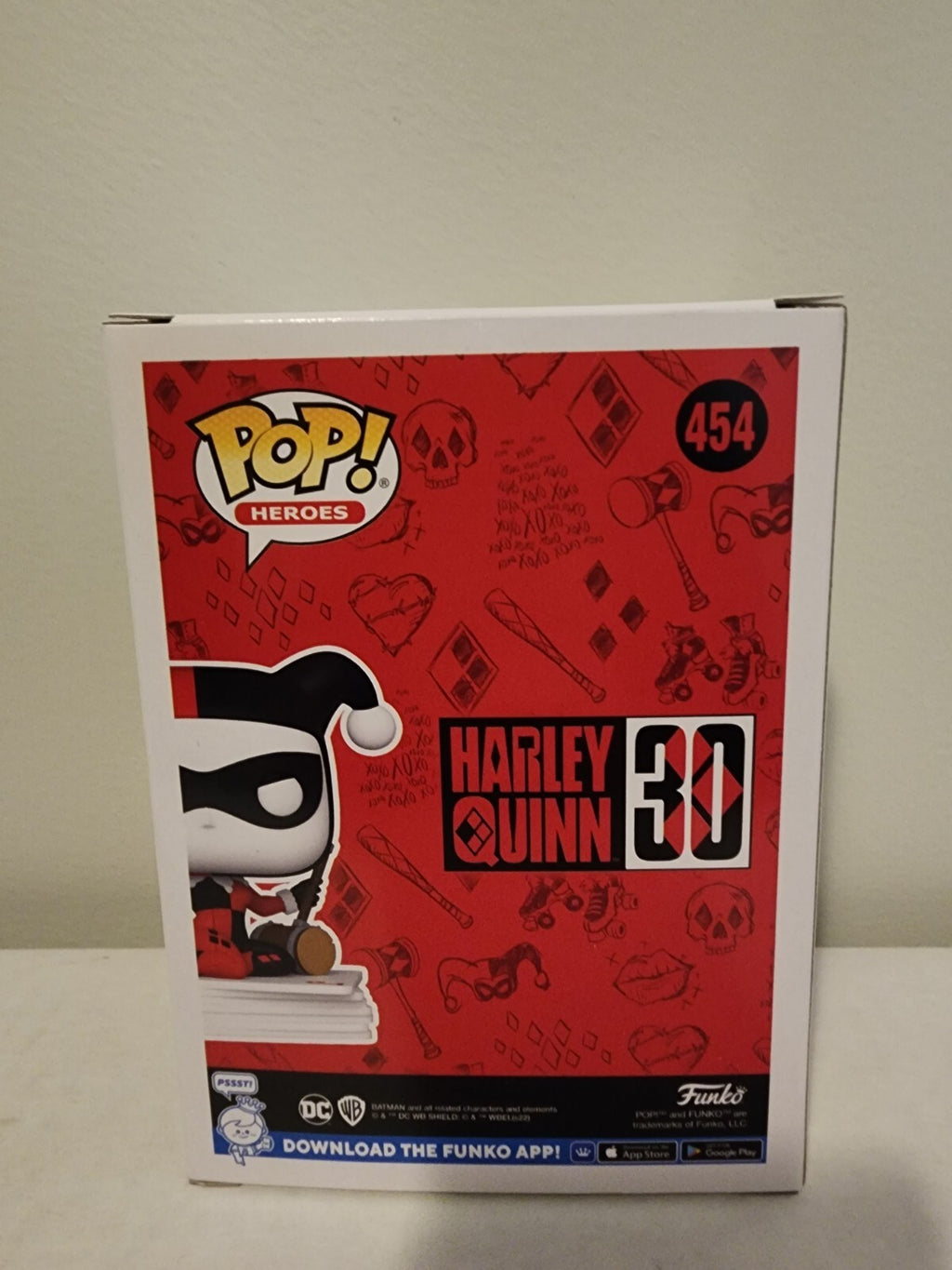 FUNKO POP HEROES HARLEY QUINN WITH CARDS 454 EXCLUSIVE GAMESTOP 30th Anniversary