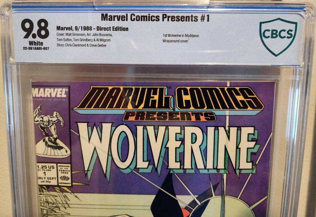 MARVEL COMICS PRESENTS #1 CBCS 9.8 1988 1ST WOLVERINE IN MADRIPOOR NOT CGC