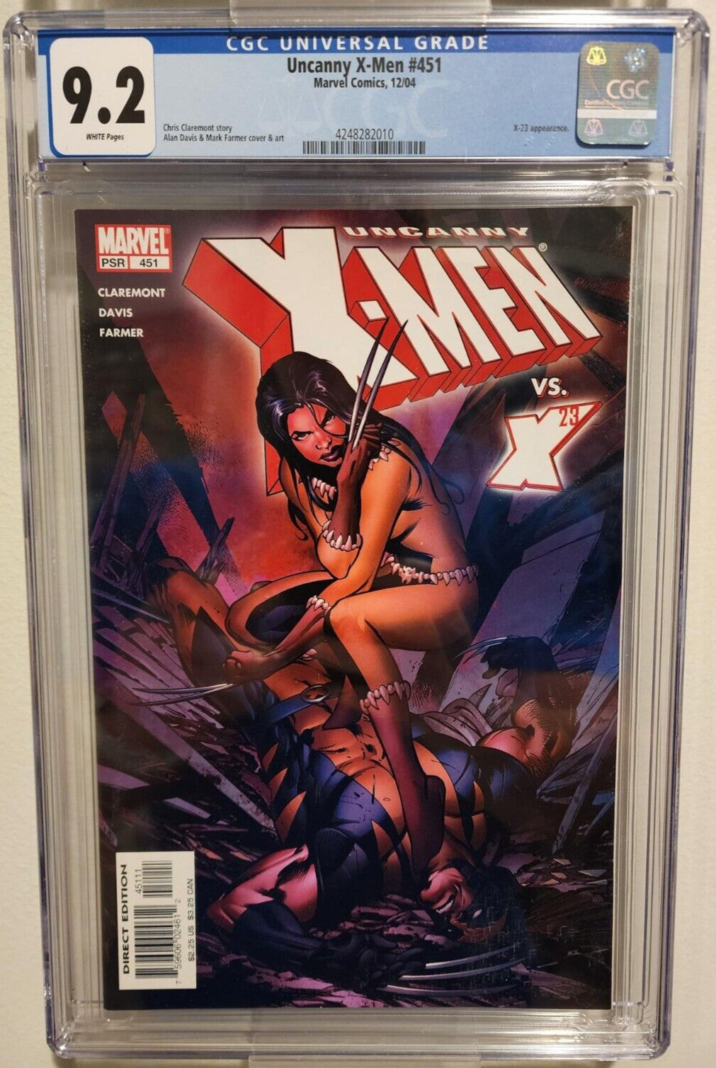Uncanny X-Men #451 CGC 9.2 X-23 Early Appearance 2004