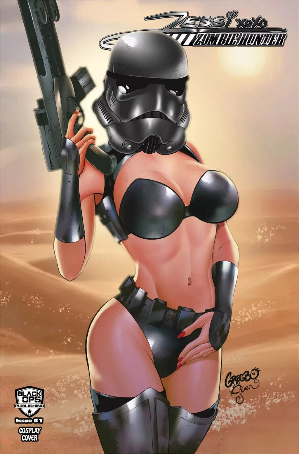 Jessi Zombie Hunter #1 Gregbo Nice Trade Stormtrooper Black Ltd 150 Star Wars