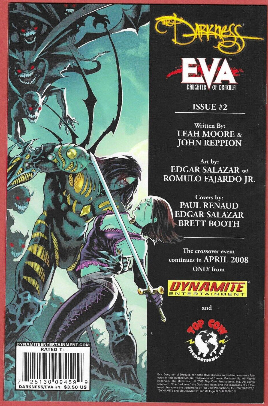 Darkness vs Eva Daughter of Dracula #1-4 (Dynamite) Lot set run 1 2 3 4