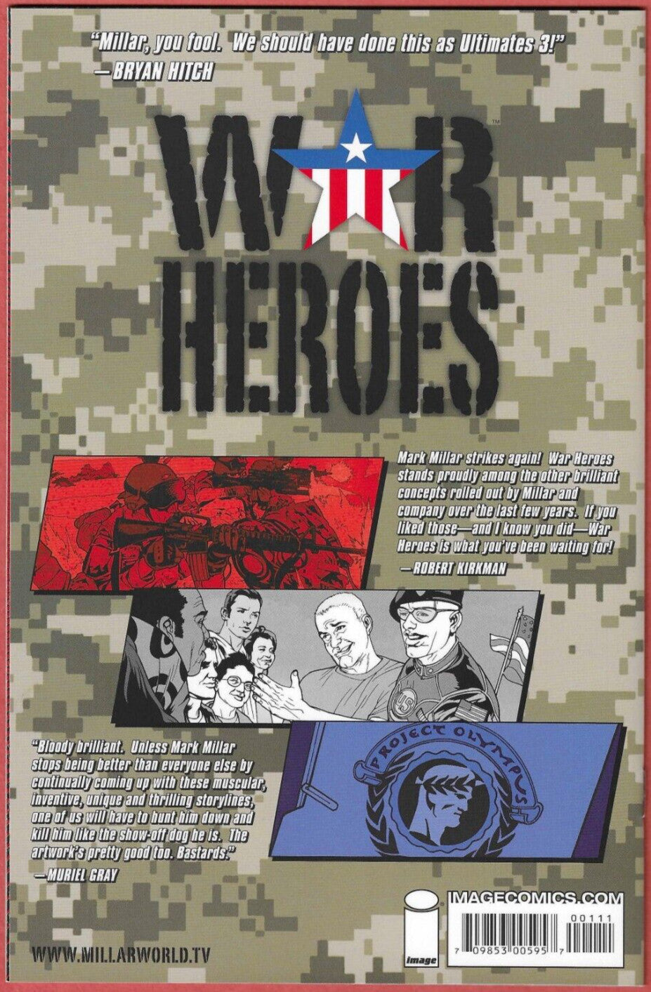 War Heroes 1 2 3 1st Prints Complete Image Comics Mark Millar Tony Harris 2008