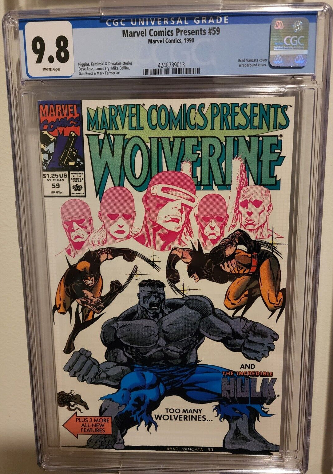 Marvel Comics Presents #59 CGC 9.8 Wolverine Hulk Punisher 1990
